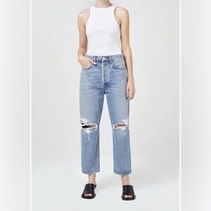 Agolde 90s Crop Mid Rise Loose Straight Jeans